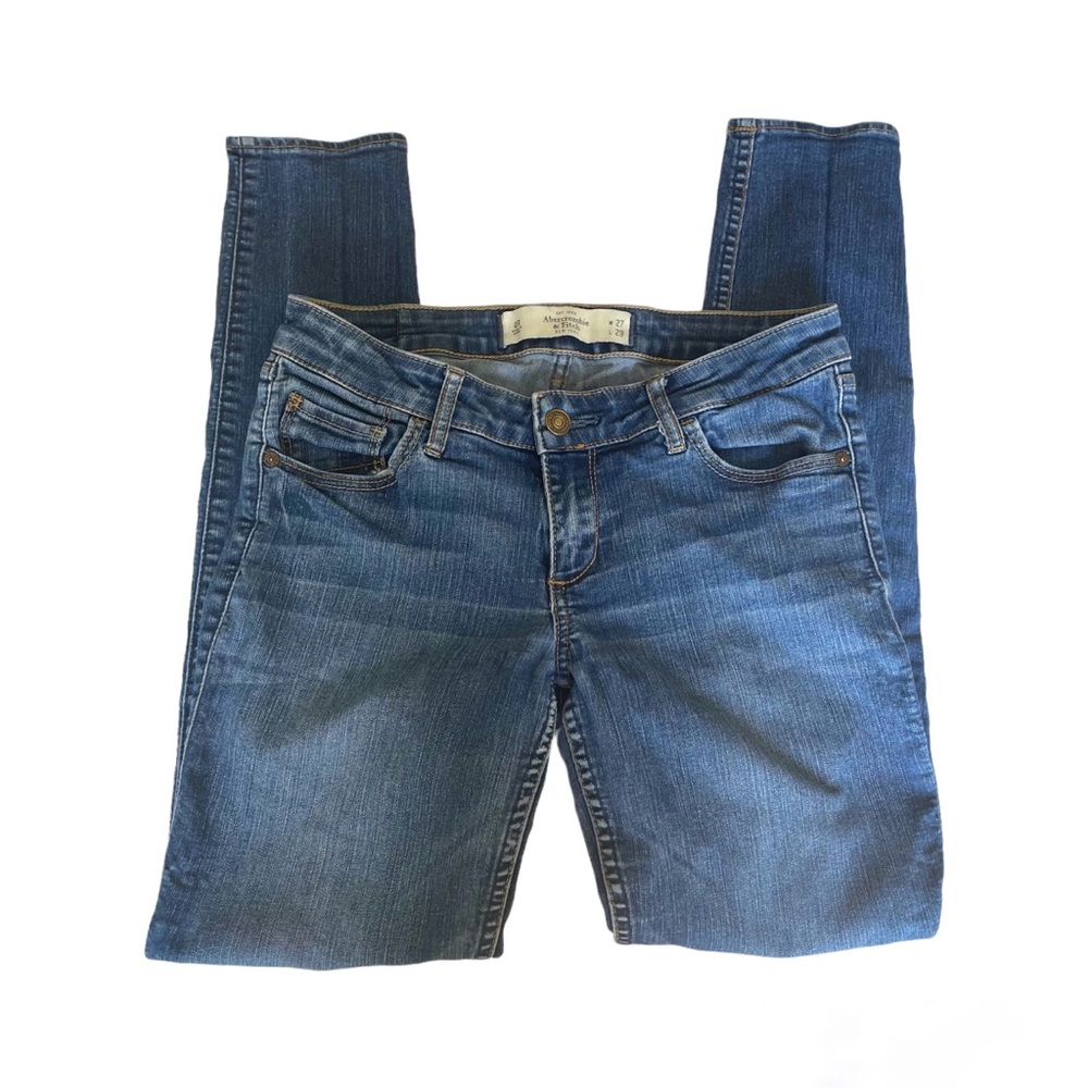 Abercrombie & Fitch The A&F Low Rise Skinny Jeans Blue Wash W27 L29 Women Size 4